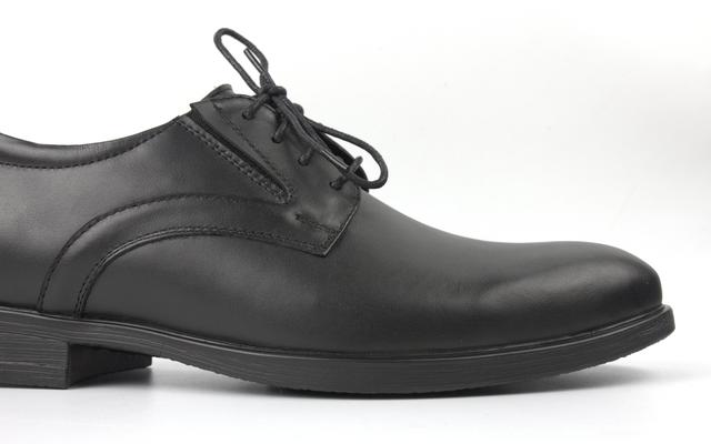 Туфли кожаные дерби с резинками на полную стопу с усиленной подошвой обувь больших размеров Derby RezBlack BS 1775630025