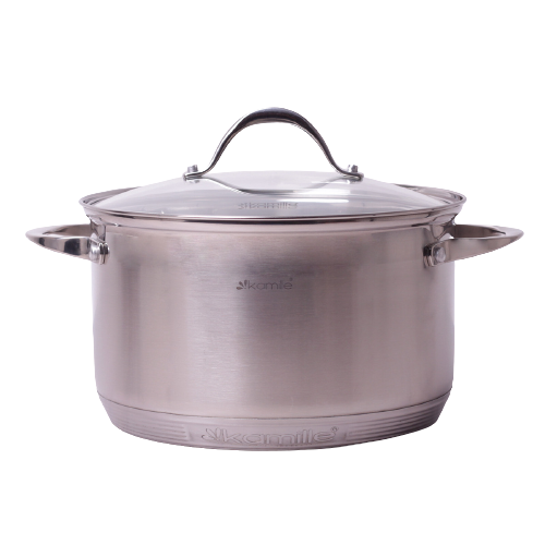 Каструля Kamille KM-4718S 2.9 л з нержавіючої сталі з кришкою і 7-шаровим дном для індукції, фото 1