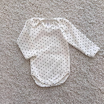 Боді для малюків (молочний, темний горошок)