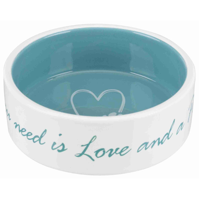 Trixie TX-25050 Миска Trixie Pet's Home для собак, кераміка, кремово-бірюзовий, 300 мл, 12 см