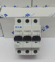 Автоматичний вимикач EATON PL6-C25/3 25А 6kA тип С, 286603