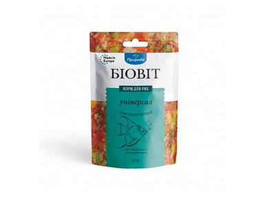 Корм Біовіт для риб Універсал, пластинчатий 10г ТМ ПРИРОДА FG
