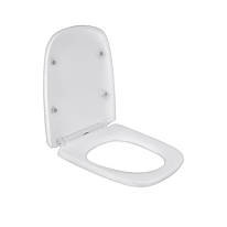 Сидіння кришка для унітазу з мікроліфтом дюропласт біле Qtap Gemini Slim