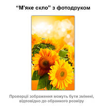 Покриття для столу, м'яке скло з фотодруком, Соняшники 60 х 100 см (1,2 мм), фото 4