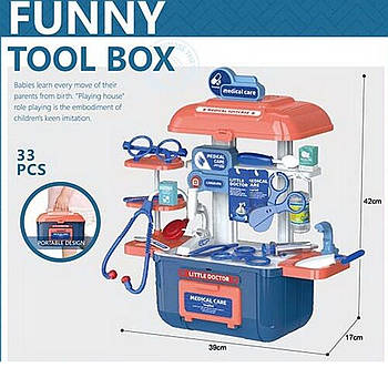 Дитячий набір лікаря "Funny medical box" (33 елементи, у вигляді валізки) 628 A 22