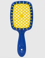 Щітка для волосся Superbrush Janeke Оригінал синьо-жовта