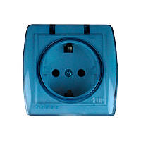 Розетка з заземленням з кришкою 16 А Acura біла