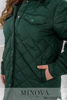 Женская стильная короткая куртка на кнопках Размерный ряд 46-48,50-52,54-56,58-60,62-64,66-68 62-64