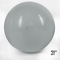 Латексный воздушный шар-гигант без рисунка Show Серый, 21" 52,5 см