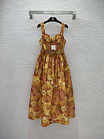 Платье Zimmermann льняное с пышной юбкой и поясом new 2023