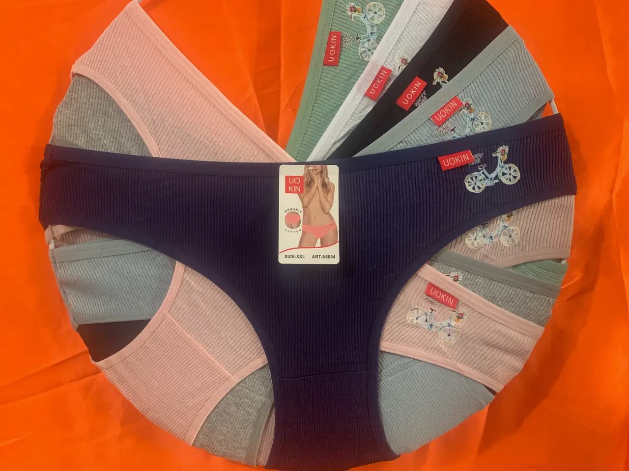 Труси жіночі рубчик бавовняні розмір 44-48 Мікс