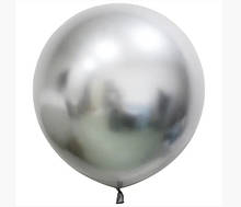 Латексна кулька хром срібний 24"  Balonevi