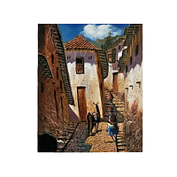 Картина "Горный массив" масляными красками, 40*50 см, Перу (Kov021)