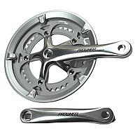Шатуни Prowheel CHARIOT 53-39 170mm пластиковий захист, срібло