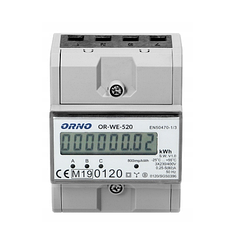 Лічильник електроенергії на DIN-планку 3-фазний ORNO (OR-WE-520) 80A