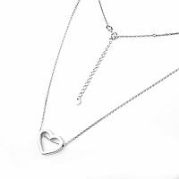 Срібне кольє Серце Харт