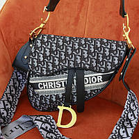 Текстильная маленькая серая сумочка седло женская популярная модная сумка клатч кросс-боди через плечо