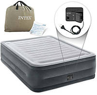 Надувная двуспальная кровать Intex 64418 со встроенным электронасосом 152 х 203 х 56 см