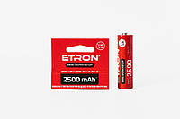 Литий-ионный аккумулятор 18650 ETRON 2500mAh 3.7 V (Li-ion) D18*H67mm