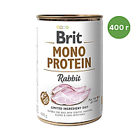 Brit Mono Protein Rabbit 400 г Влажный Корм для Собак всех пород с Кроликом