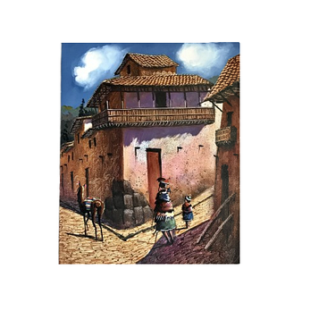 Картина "Перехрестя" масляними фарбами, 40*50 см, Перу (Kov024)