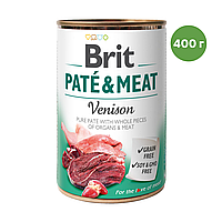 Brit Pate & Meat Venison 400 г Влажный корм c курицей и олениной для собак всех пород