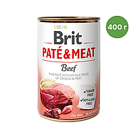 Brit Pate & Meat Beef 400 г Влажный Корм говядина и индейка для Собак всех пород