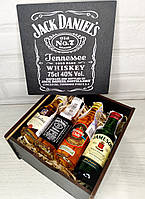 Подарунок для чоловіка, брата, босса, хлопця - Подарунковий набір з алкоголем, віскі Jack Daniels, Jameson