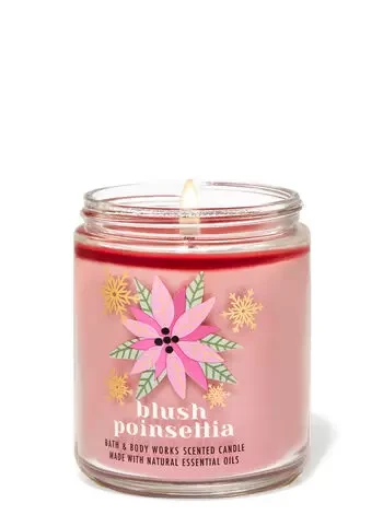 Ароматизована свічка Blush Poinsettia Bath & Body Works 198г, фото 1