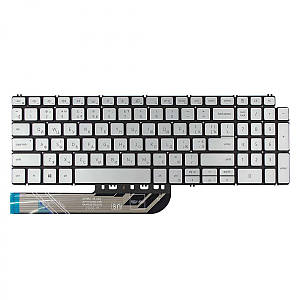 Клавіатура для ноутбука Dell 591 5590 5591 5598 7590 5593 5584 7790 P90F P83F 7500 7501 5501 5502 silver нова