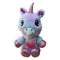 Мягкая плюшевая игрушка ночник-проектор Hug to Light LED подсветка Единорог розовый