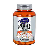 Аргинин Цитруллин Now Foods Arginine & Citrulline 500 mg/250 mg 120 caps