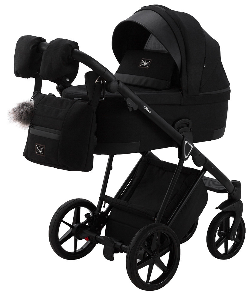 Коляска детская 2в1 универсальная Adamex Gallo Thermo GA-12 Black