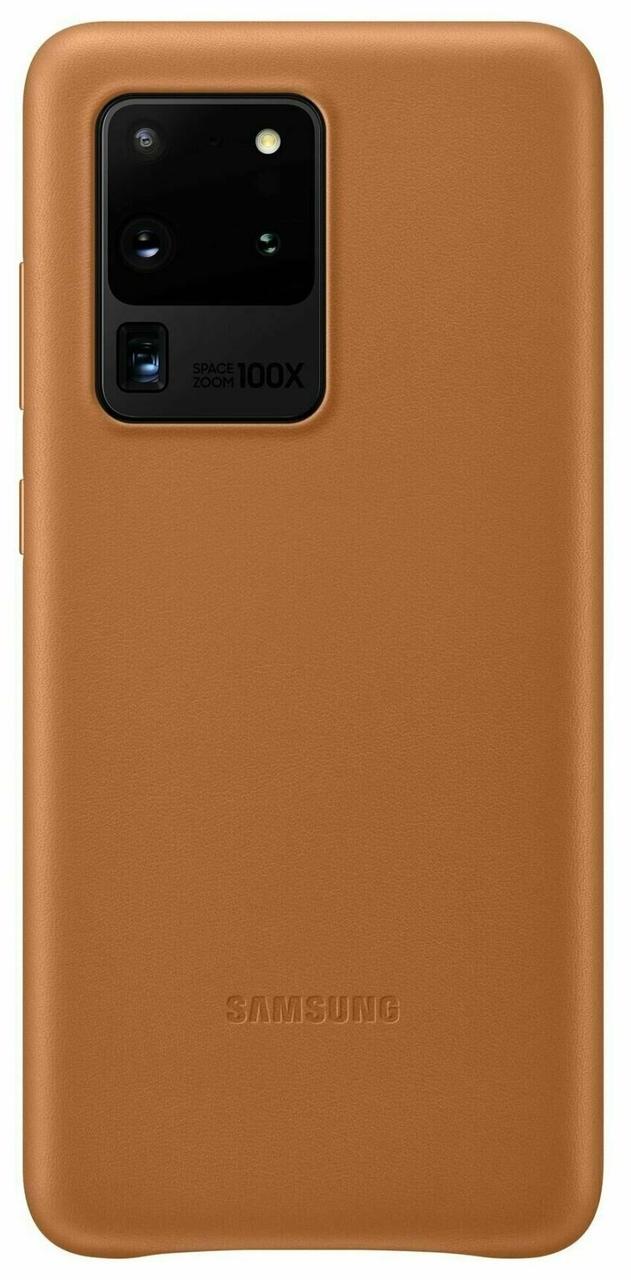 Оригінальний Чохол Samsung Leather Back Cover Brown для Samsung Galaxy S20 Ultra 5G SM-G988, фото 1