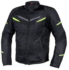 МОТОКУРТКА ТЕКСТИЛЬНА REBELHORN FLUX BLACK/FLO YELLOW