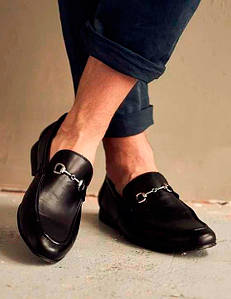 Весільні чоловічі туфлі з натуральної шкіри мокасини модельні польські класичні зручні якісні легкі комфорт 42 розмір Mazaro SH-16