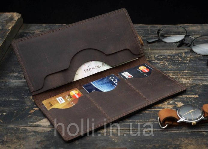 Портмоне гаманець клатч шкіряний гаманець "Оld" ручної роботи