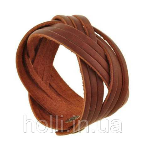 Шкіряний браслет "Network", плетений браслет під замовлення, різних кольорів, фото 1