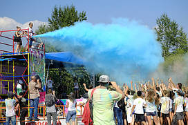 Балон з Фарбою Холі 9 кг., для свят, гендер паті, фестивалів, флешмобів, фото