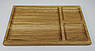 Дерев'яний двосторонній піднос для подачі і нарізки, деревина дуб 40 см * 25 см. Висота 2.2 см., фото 3