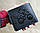 Чорний Шкіряний гаманець з гравіюванням, гаманець з ініціалами, іменний гаманець, Іменний портмоне для подарунка, фото 4
