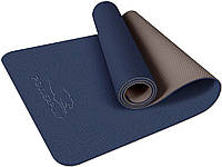 Коврик для йоги і фітнесу PowerPlay 4150 Premium TPE 183*61*0.6 см Синій z13-2024