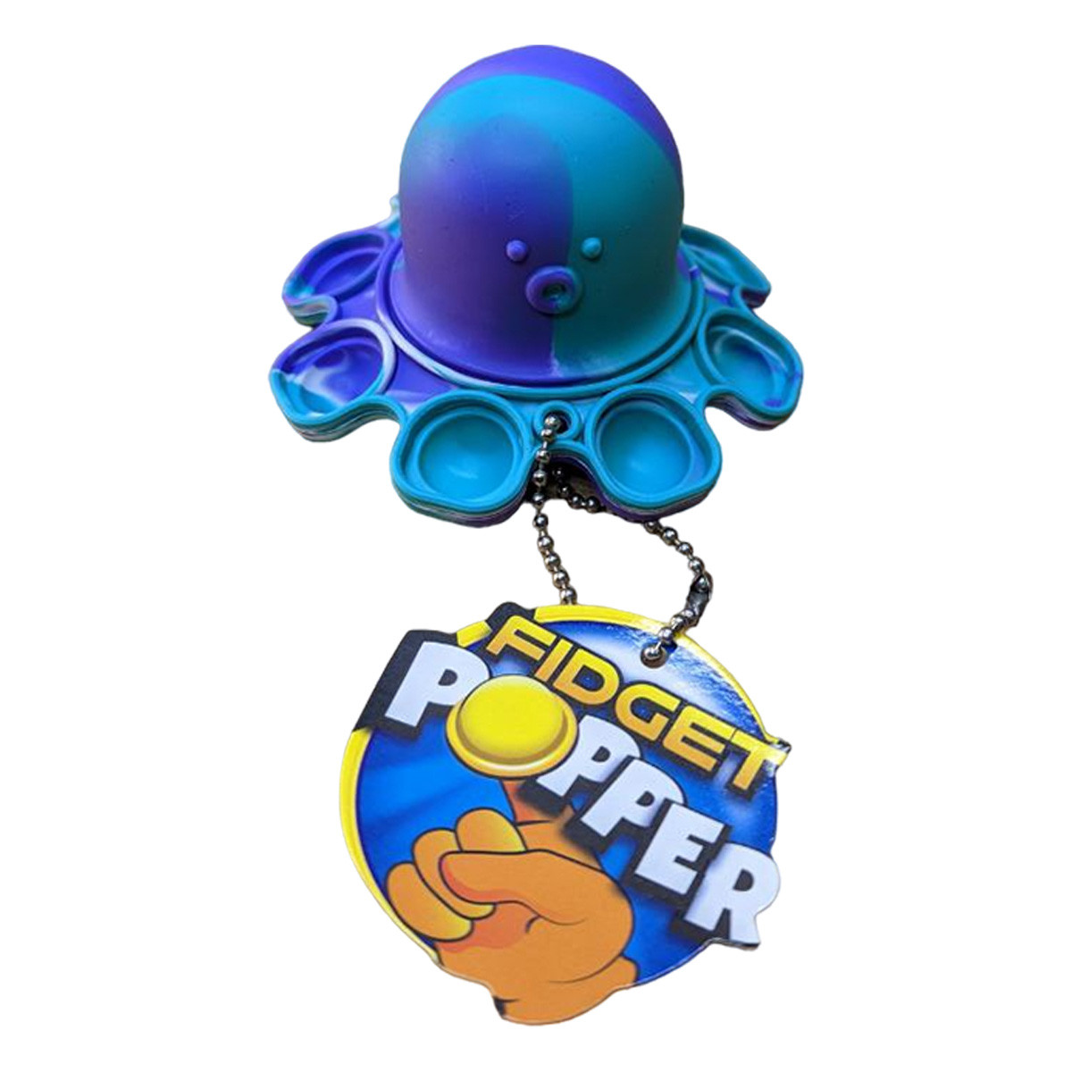 Іграшка антистрес Fidget Toy Push Flip Pop It восьминіг перевертень фіолетовий з голубим