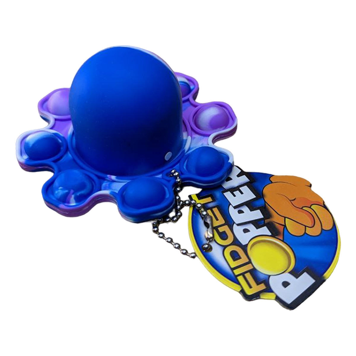 Іграшка антистрес Fidget Toy Push Flip Pop It восьминіг перевертень фіолетовий з синім, фото 1