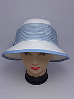 Шляпа женская голубая морская лен 56-57 Lu Feng.