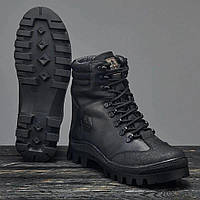 Ботинки тактические, берцы военные, армейская обувь КОБРА, черные, кожа, зима, р-ры 40-46