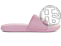 Женские шлепанцы Nike Benassi Slide Pink Logo Silver ALL04401