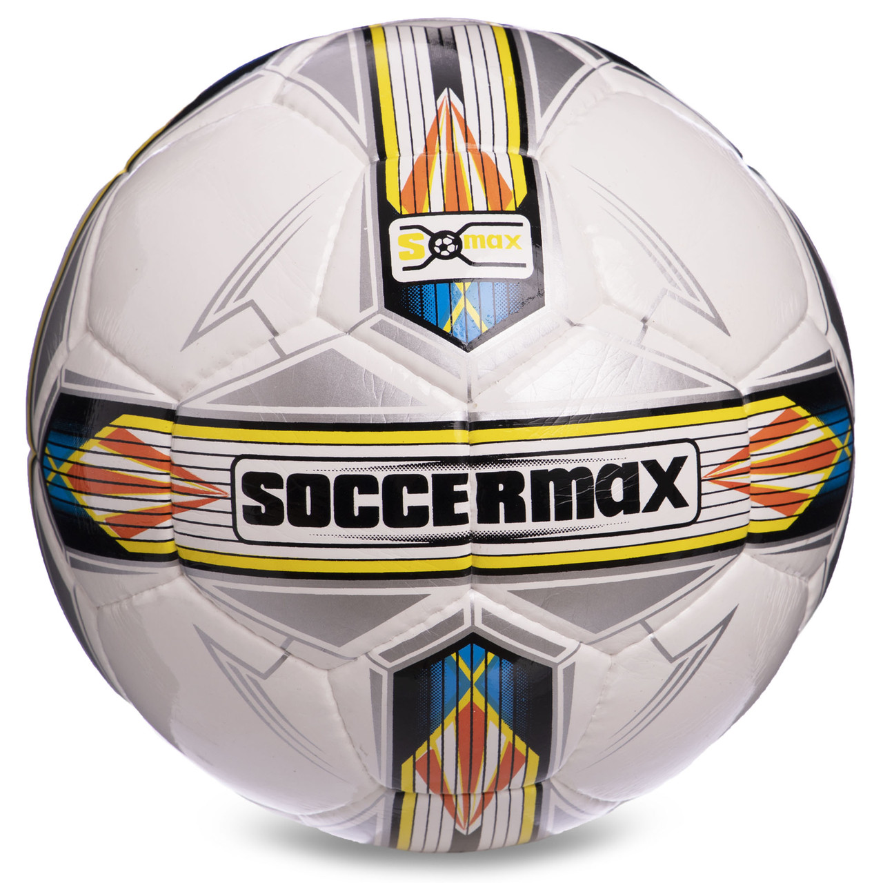 Мяч футбольный SOCCERMAX FIFA FB-0176 №5 Белый-серый-Желтый