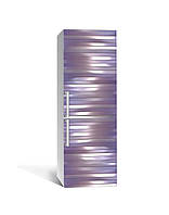 Наклейка на холодильник Лавандовые полосы пленка самоклейка ПВХ 65*200см Текстуры Фиолетовый
