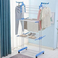 ОПТ Сушилка для белья напольная Tiers Garment Rack With Wheels с 4 универсальными колесами